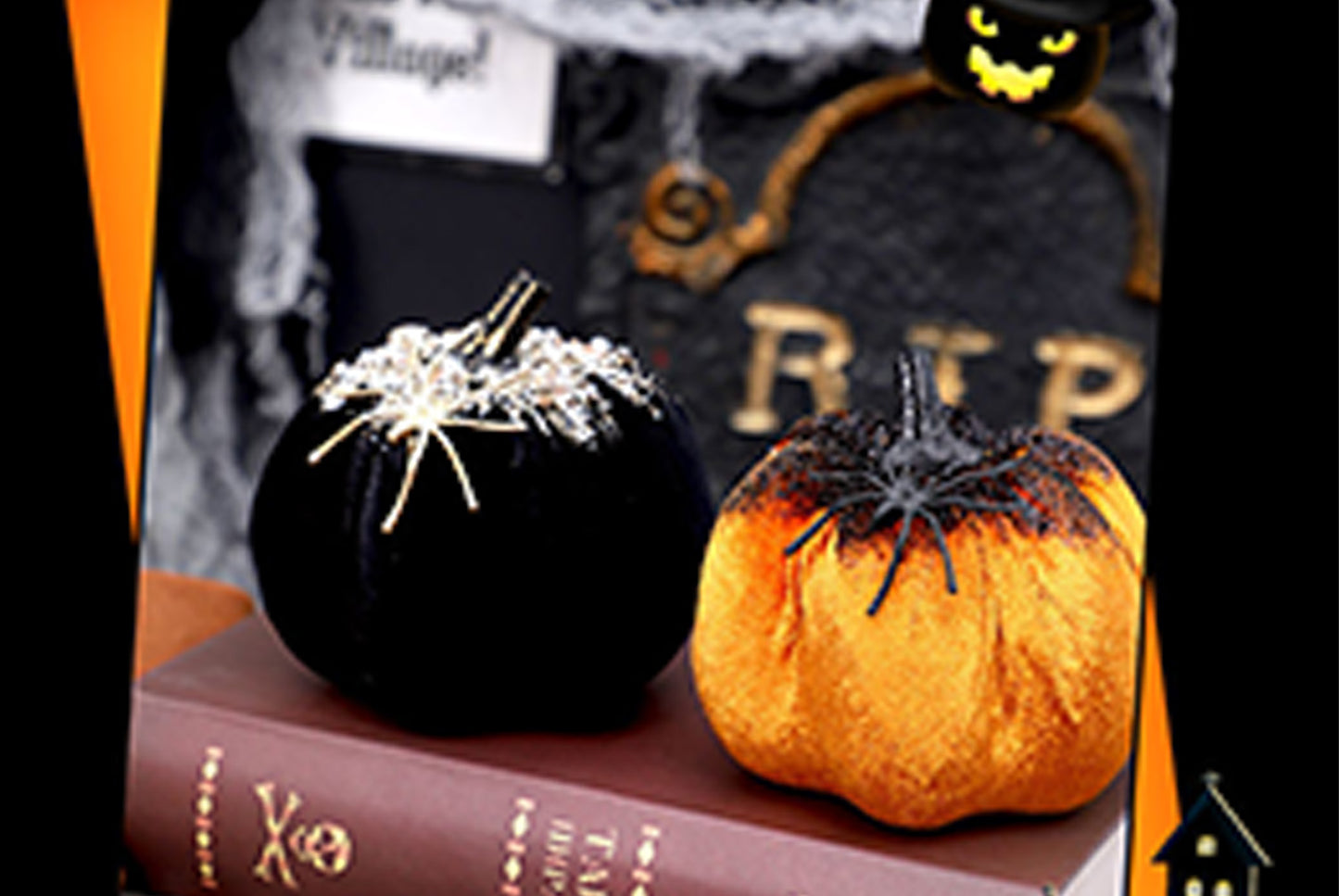 **Halloween Decorations: Instagram-Style Nordic-Style Simulated Spider Pumpkin Ornament**