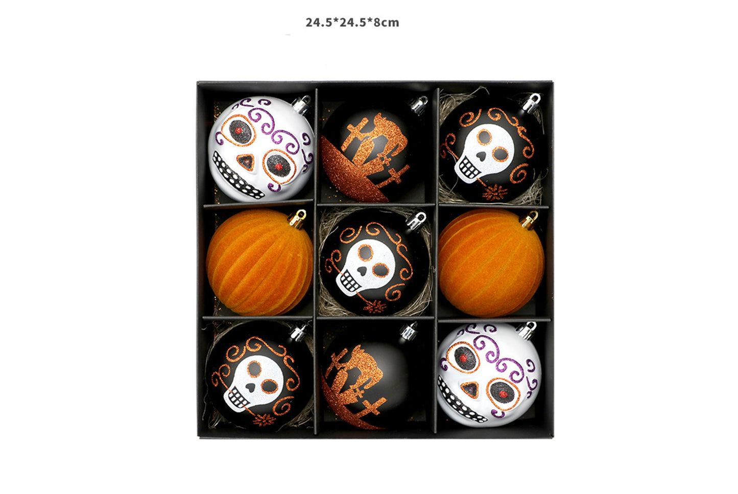 **Halloween Exquisite Scary Skull Plastic Ball Hanging Ornament**