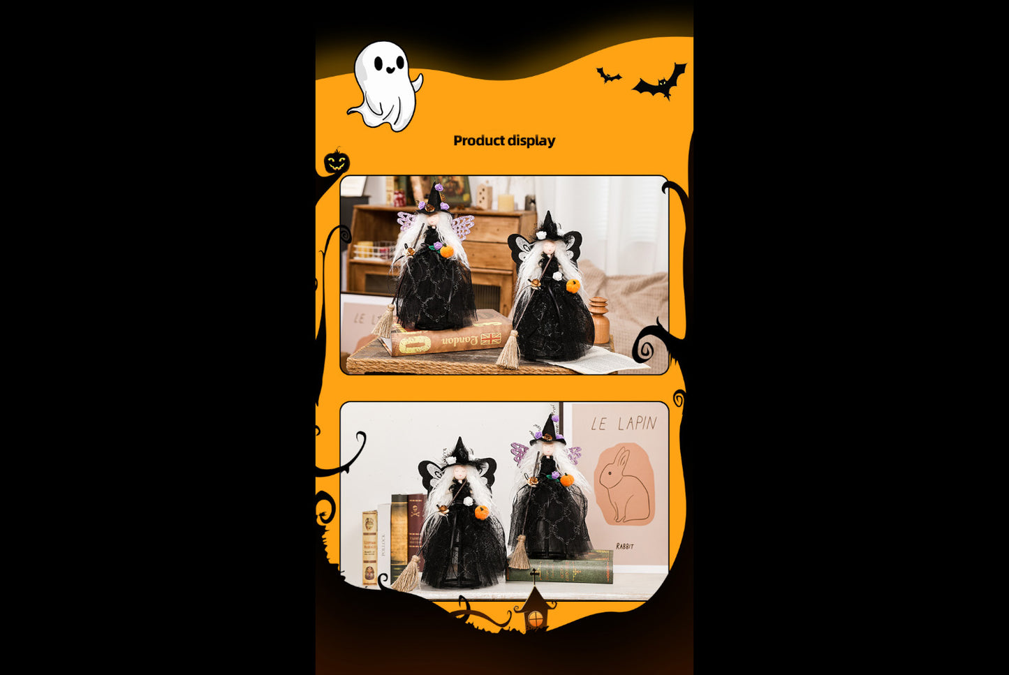 **Butterfly Witch Doll Treetop Star Ornament**