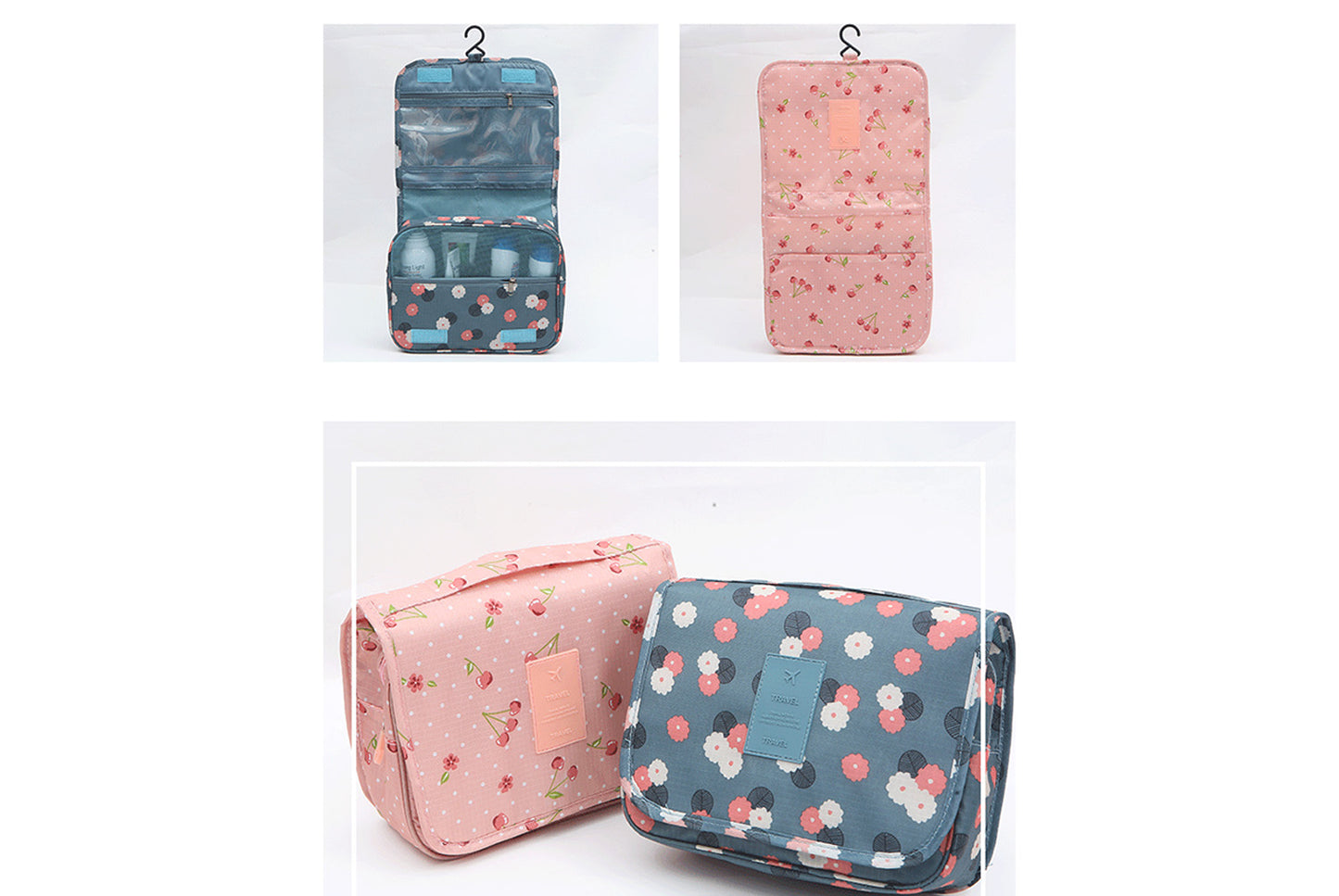 Hanging toiletry storage bag