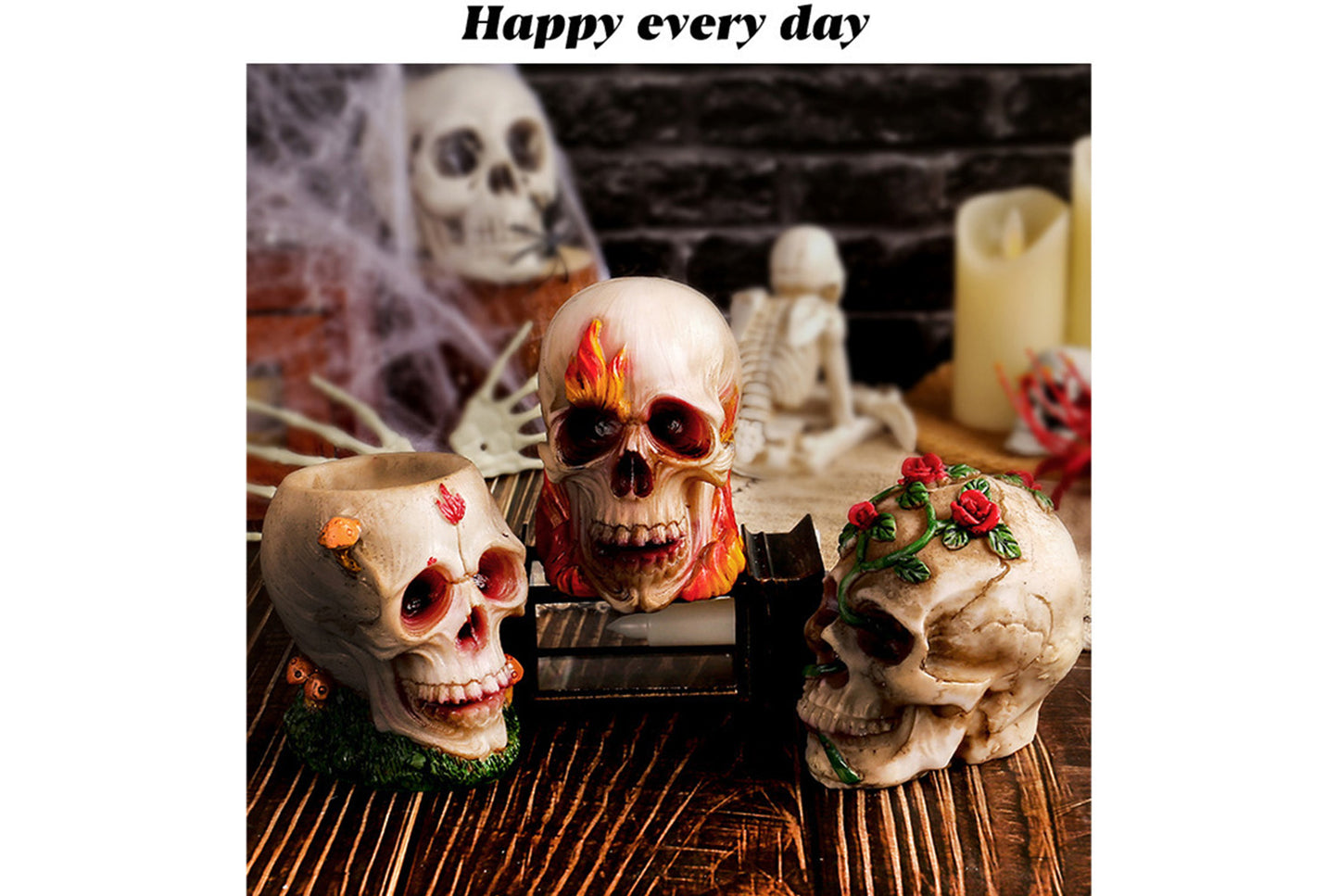 Halloween Skull Ornament Set | 4 Styles Available