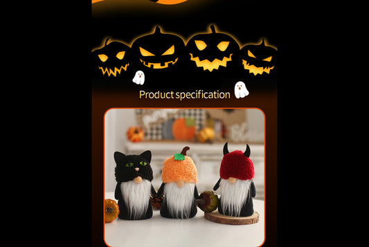 **Halloween Decorative Stuffed Figure: Cute Ghost Pumpkin Faceless Old Man**