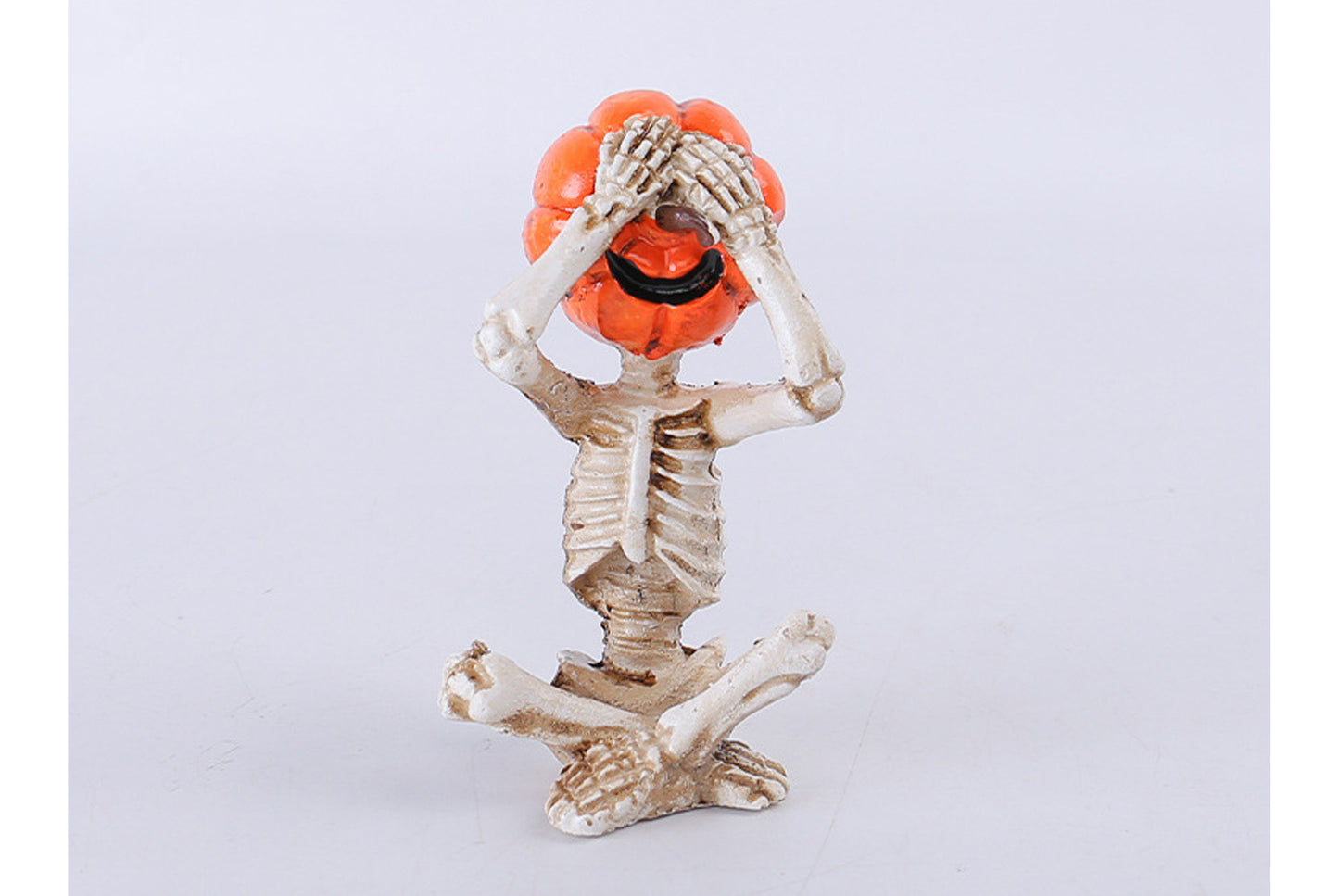 Meditation Yoga Pumpkin Skull Figurine