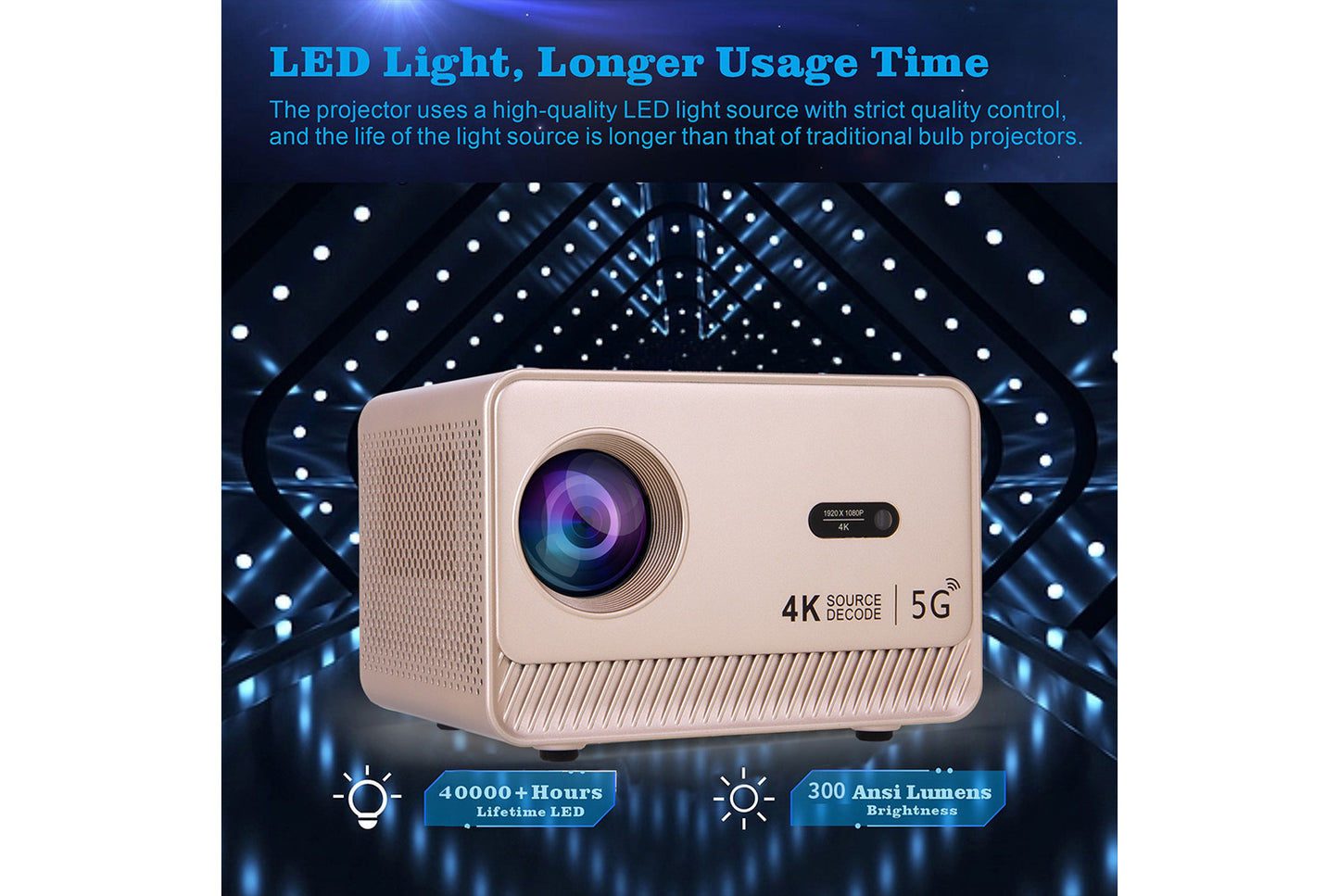 **Q96 E450 Android Projector for Home and Office*(UK plug)