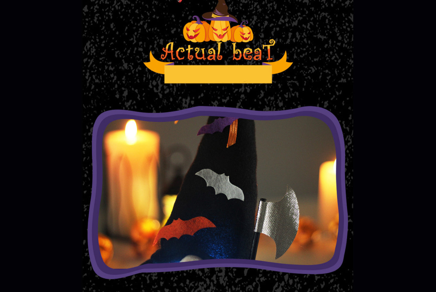 **Halloween Non-Woven Ghost Festival Faceless Old Man Doll with Light**