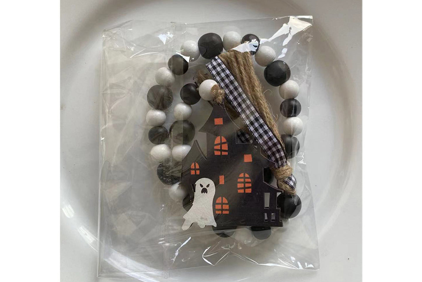 Halloween Wooden Bead Pendant