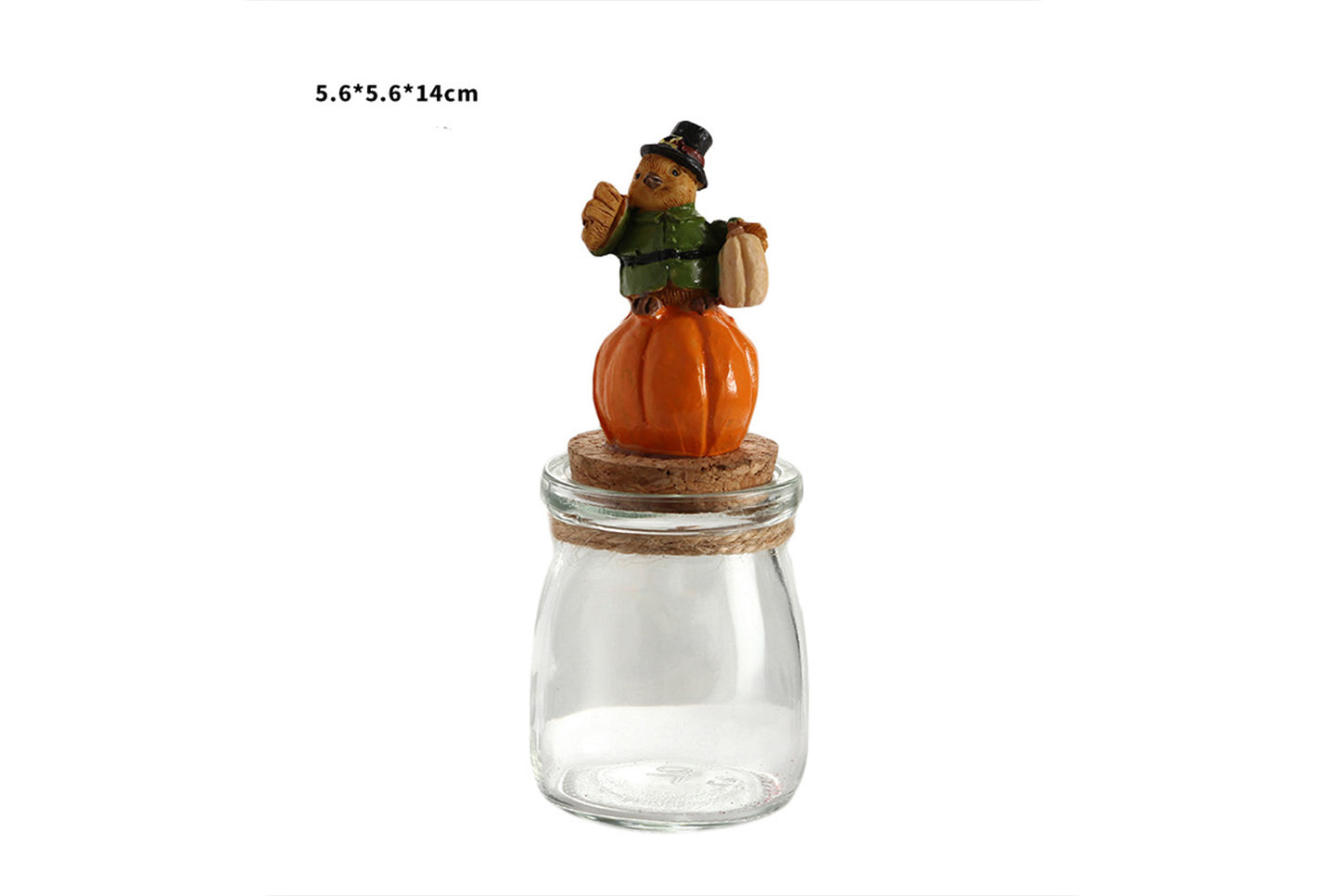 **Cute Ghost Pumpkin Resin Candy Jar Ornament**