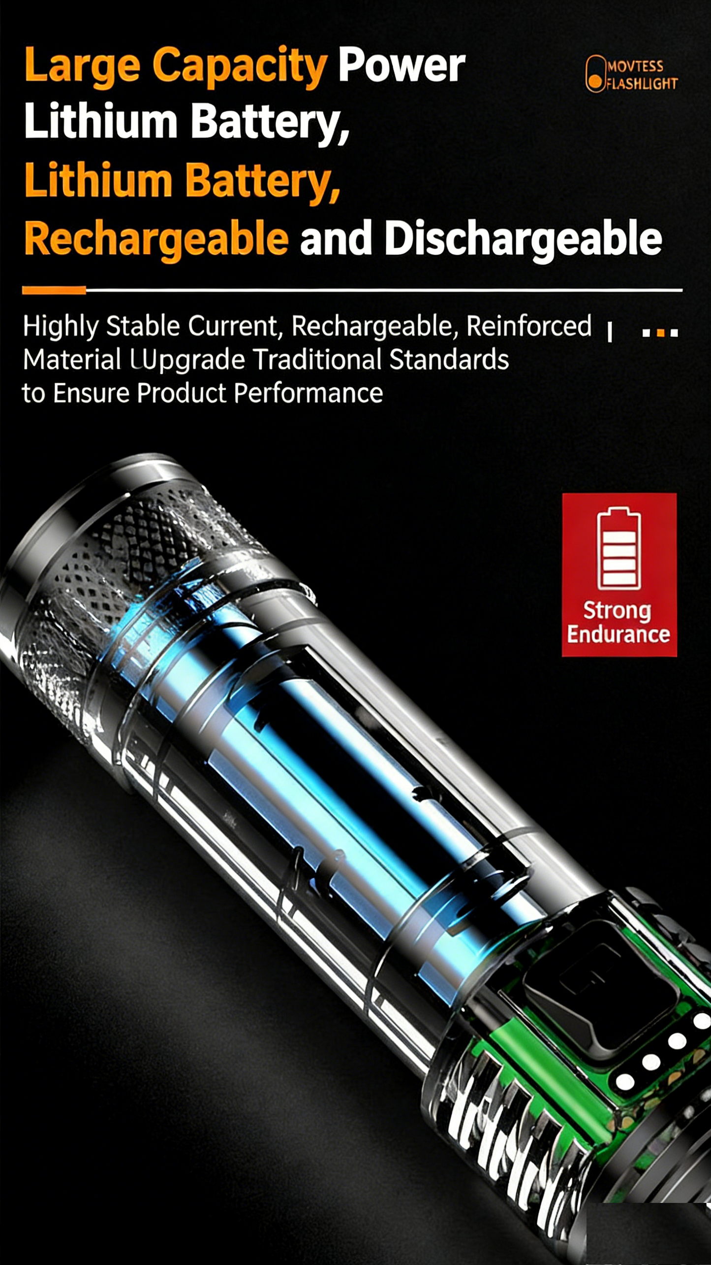 Multi-functional High-power Flashlight