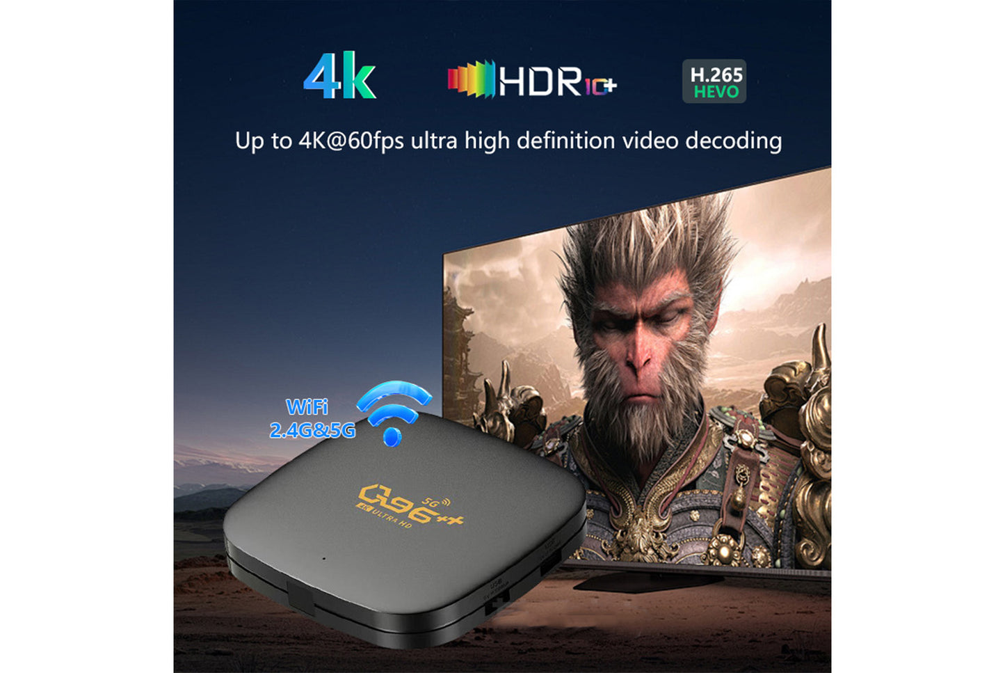 **Q96++ Android Internet TV Set-Top Box 8GB+128GB Edition**(UK plug)