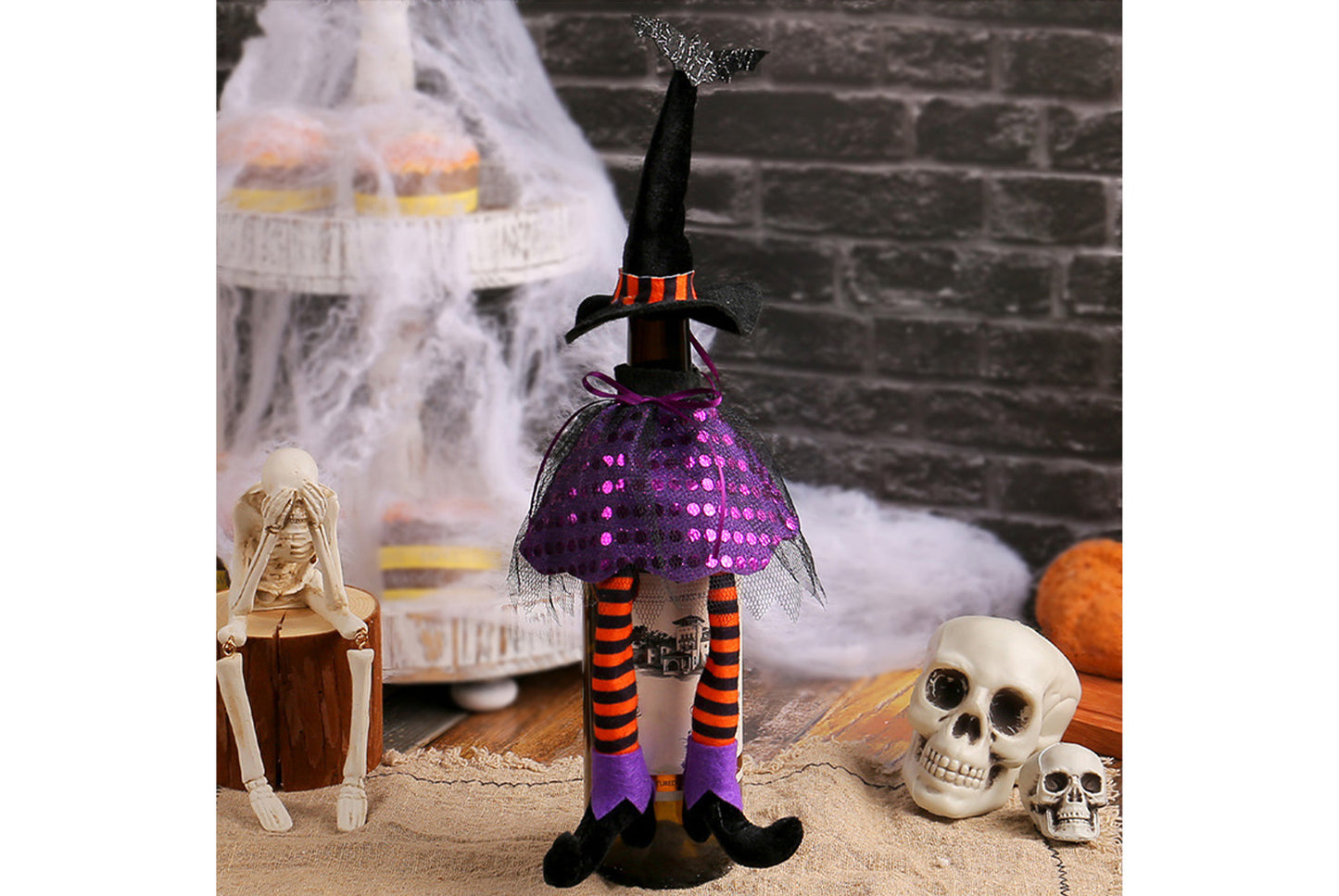 Halloween Witch Hat Wine Bottle Holder