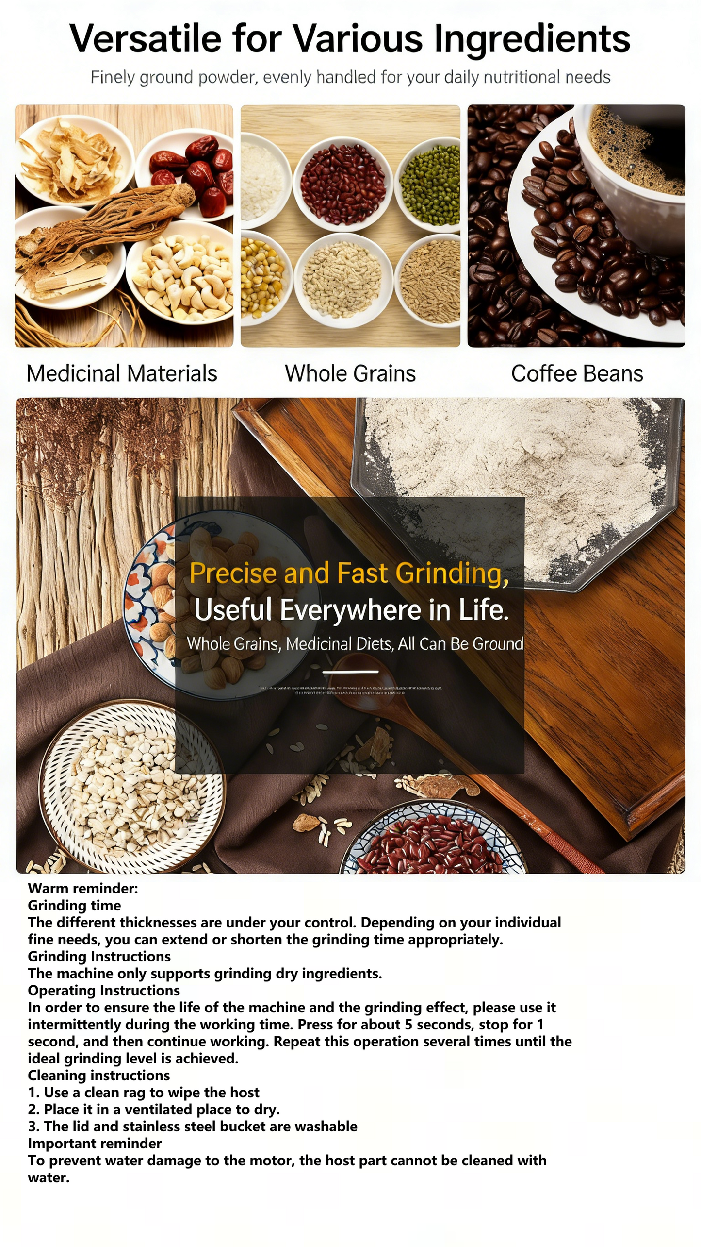 Household ultra-fine electric grinder