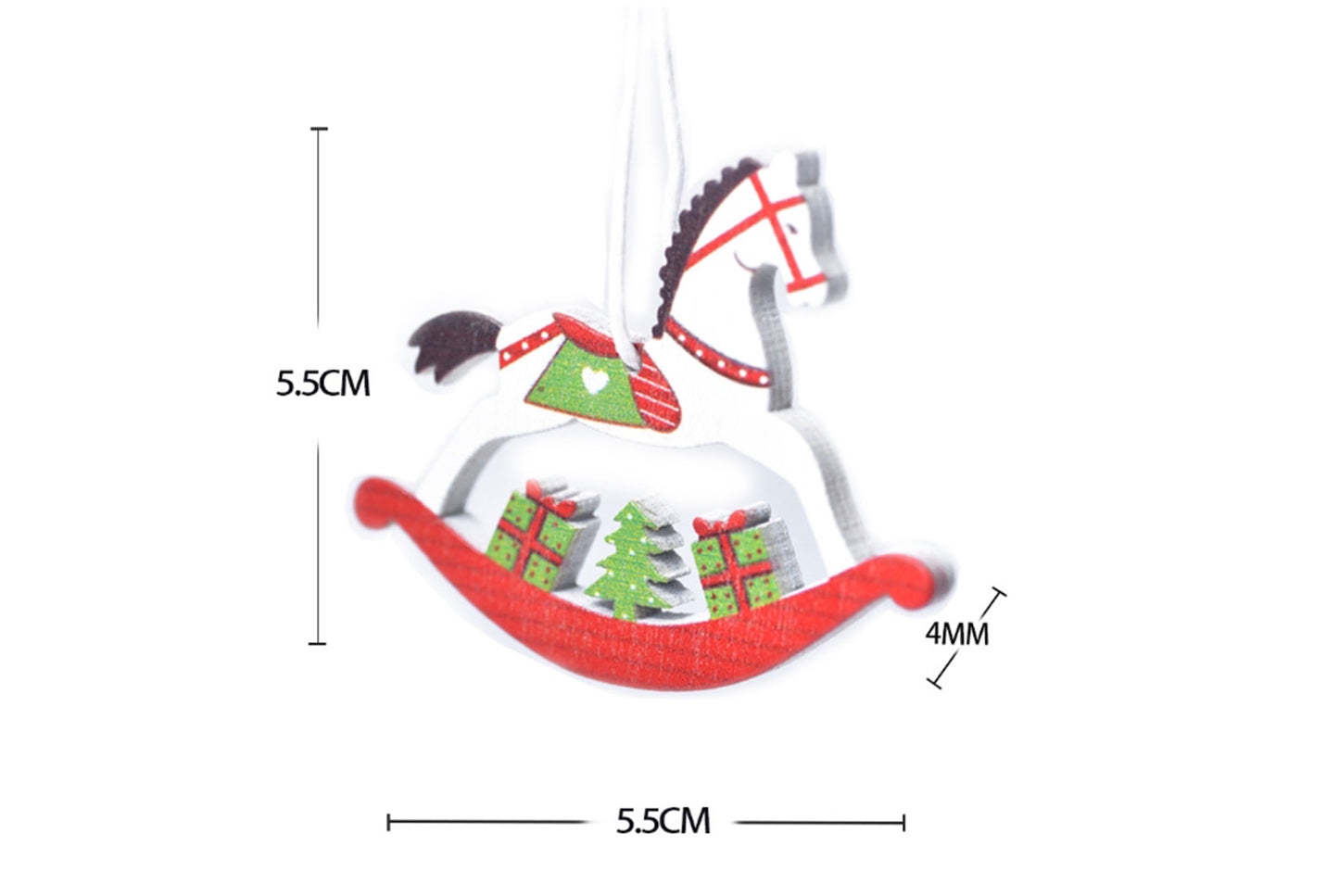 **Wooden Box Christmas Ornament Set - Holiday Decorations**