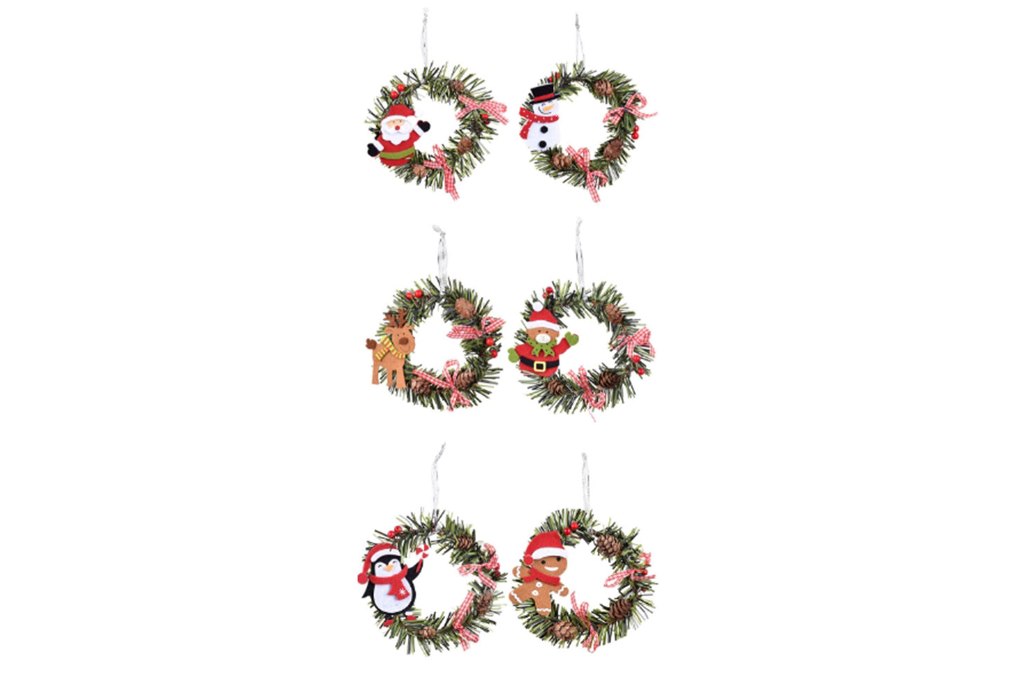 **Christmas PVC Wreath Pendant - Pine Cone Decoration**