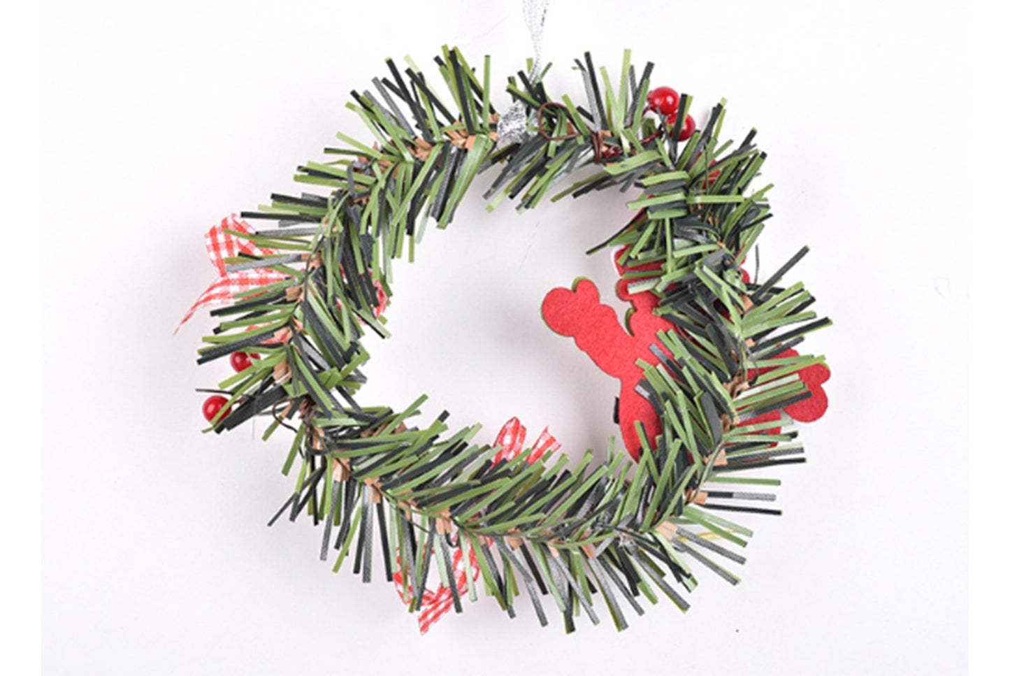 **Christmas PVC Wreath Pendant - Pine Cone Decoration**