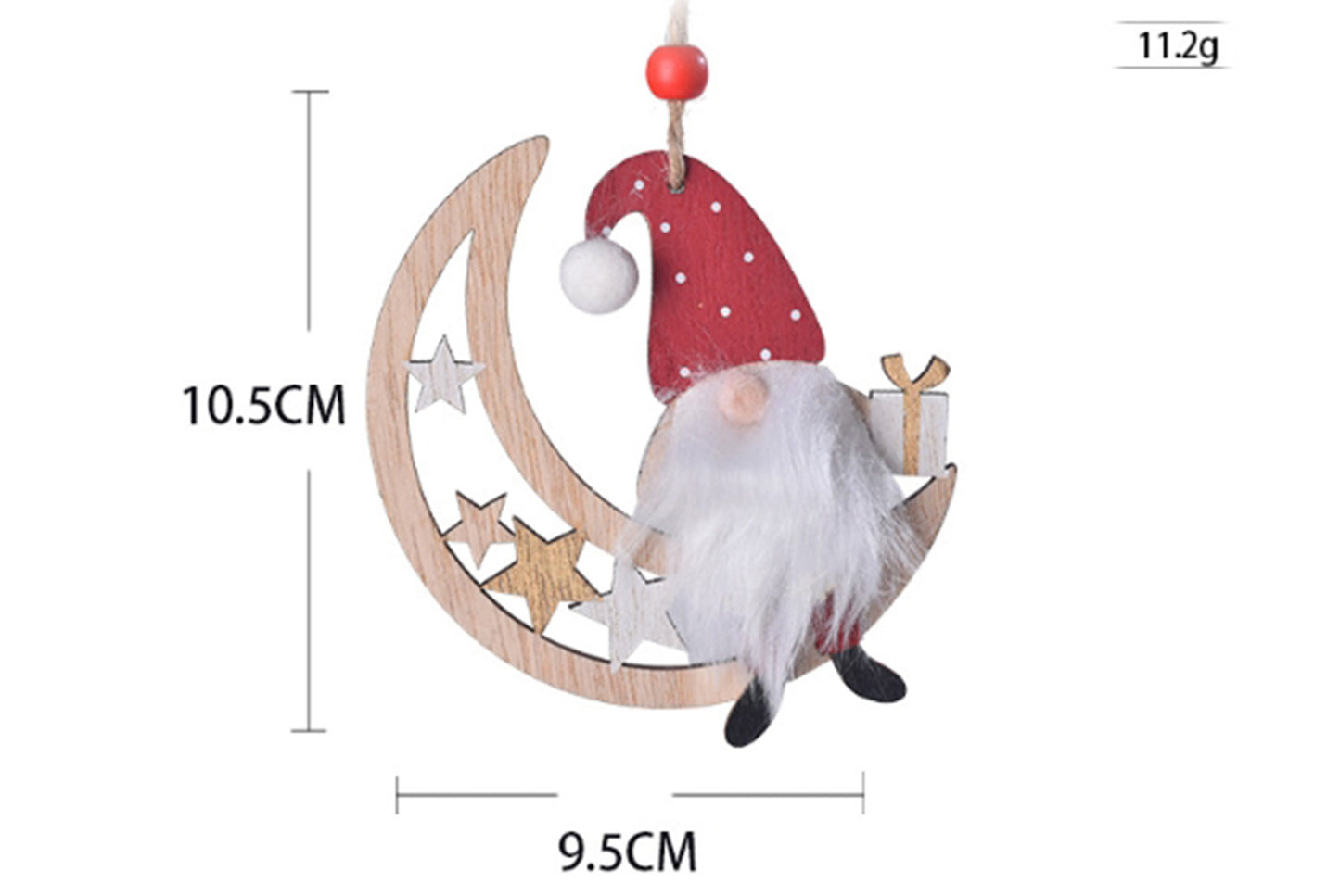 **New Christmas Wooden Ornament - Faceless Old Man Rudolph Ornament**