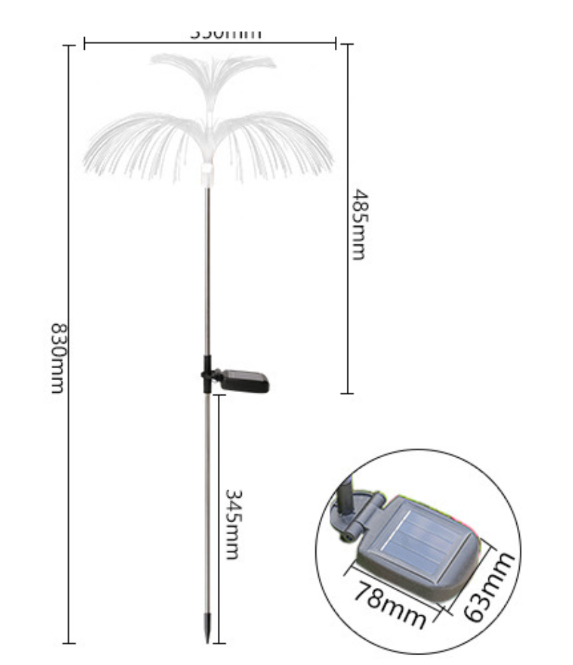 Solar Double Layer Jellyfish Light
