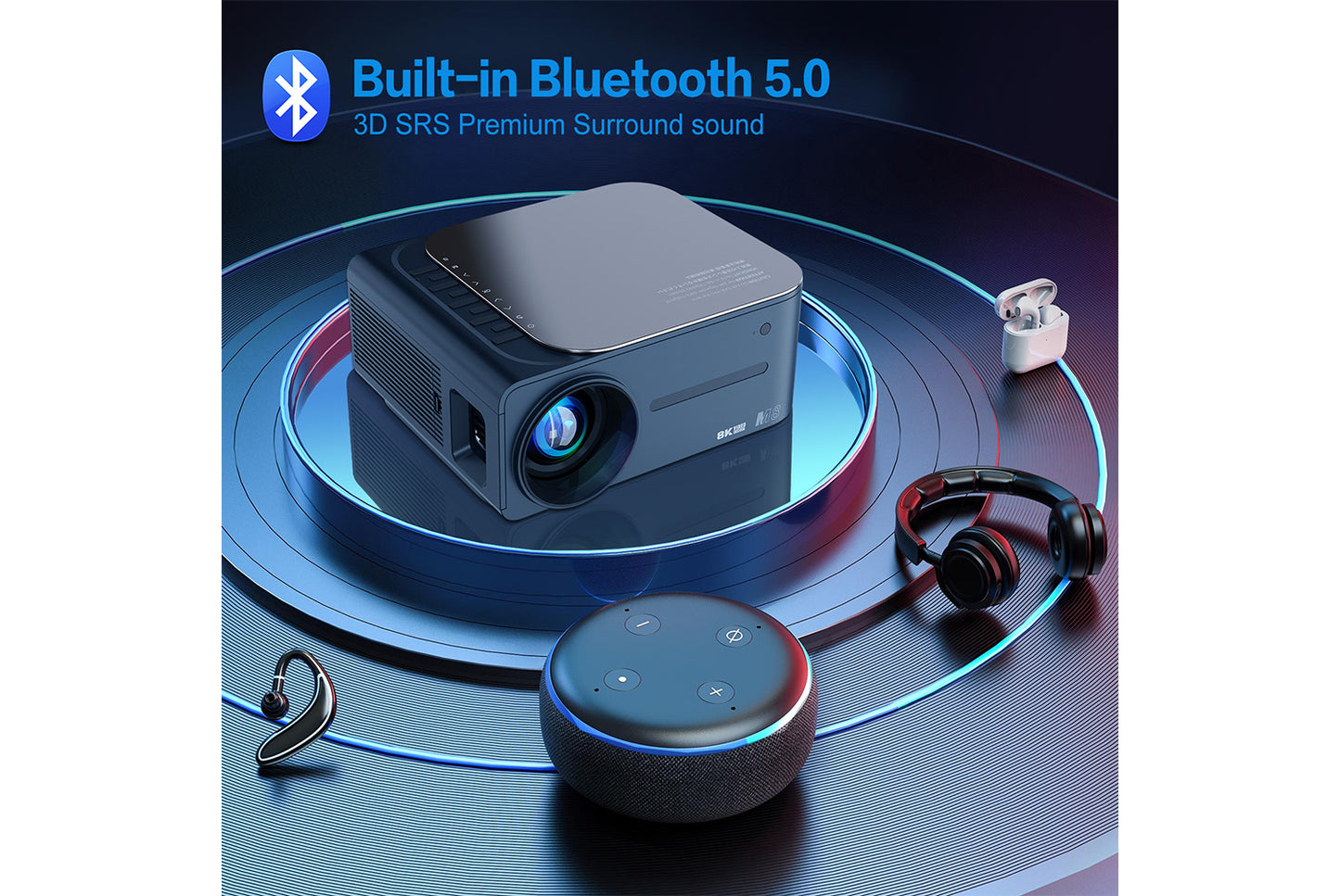 **M8 Smart Projector LCD Android 8K Home Projector**(UK plug)