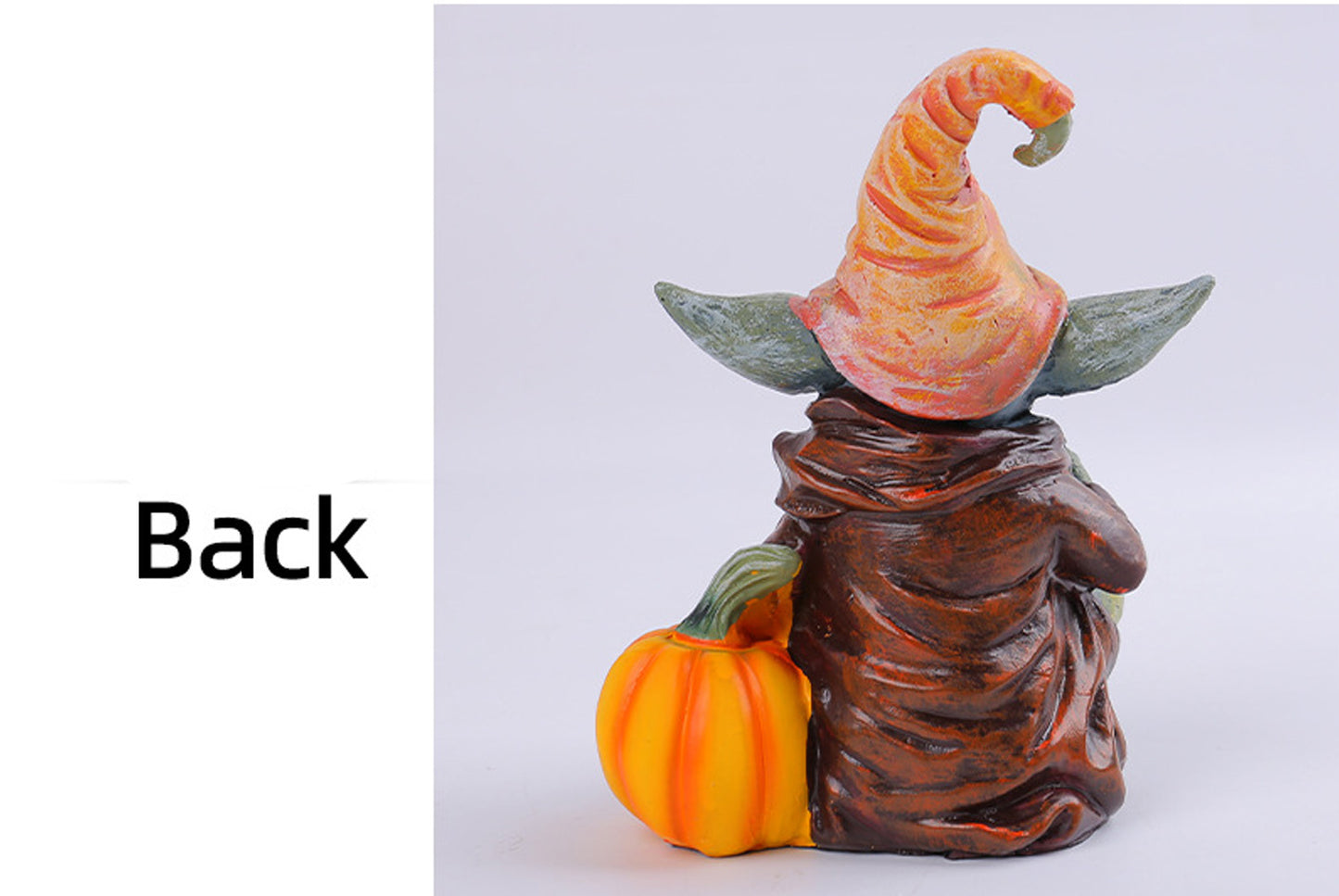 Halloween Pumpkin Lantern Resin Ornament | Glowing Gnome Doll