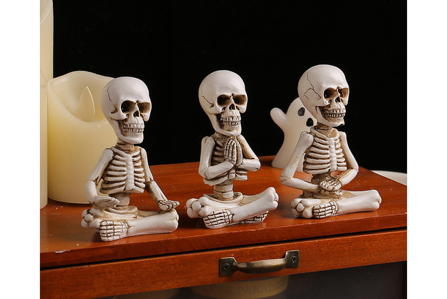 Meditating Skull Tabletop Ornament