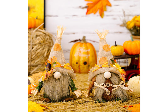 Rudolph Harvest Hat with Maple Leaf Figure