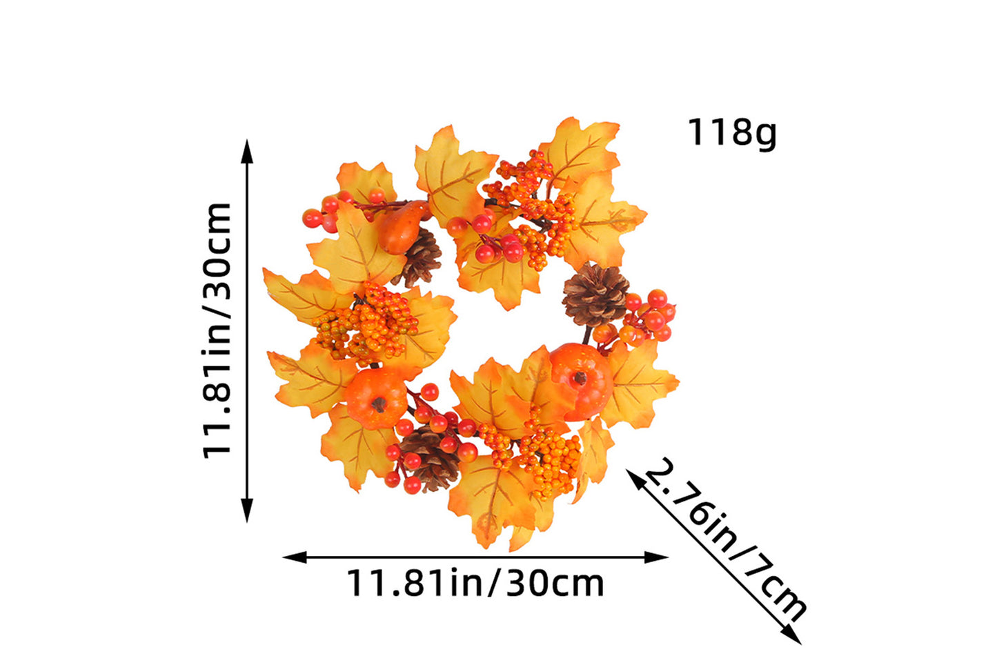 Berry Door Hanger (Pine Cone Pumpkin Style)