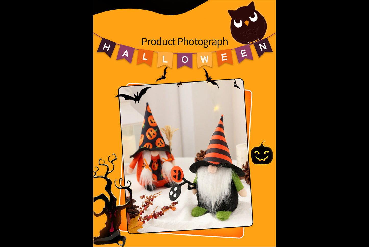 **Halloween Faceless Old Man Witch Doll**