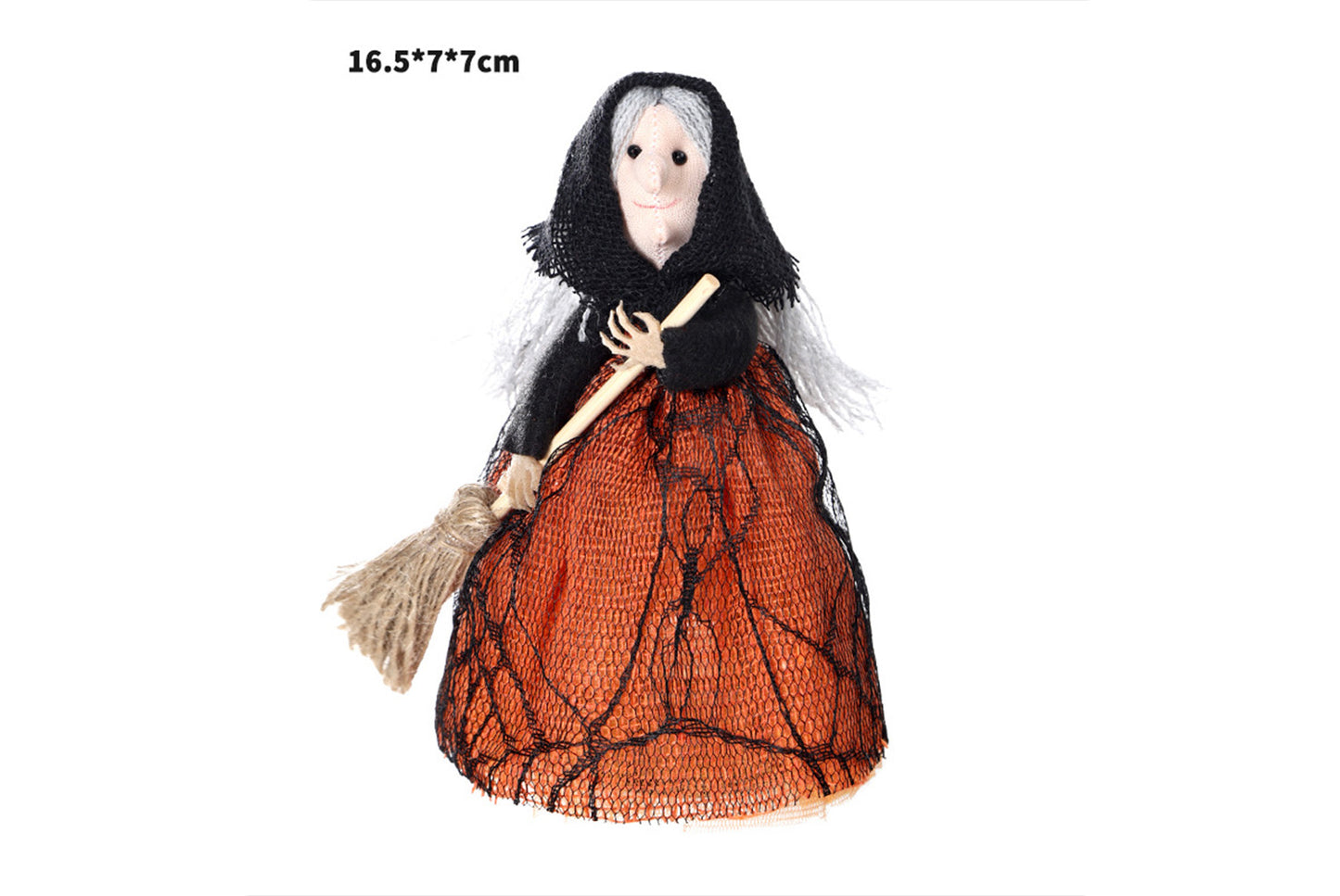 **Exquisite Broom Witch Treetop Star Ornament**