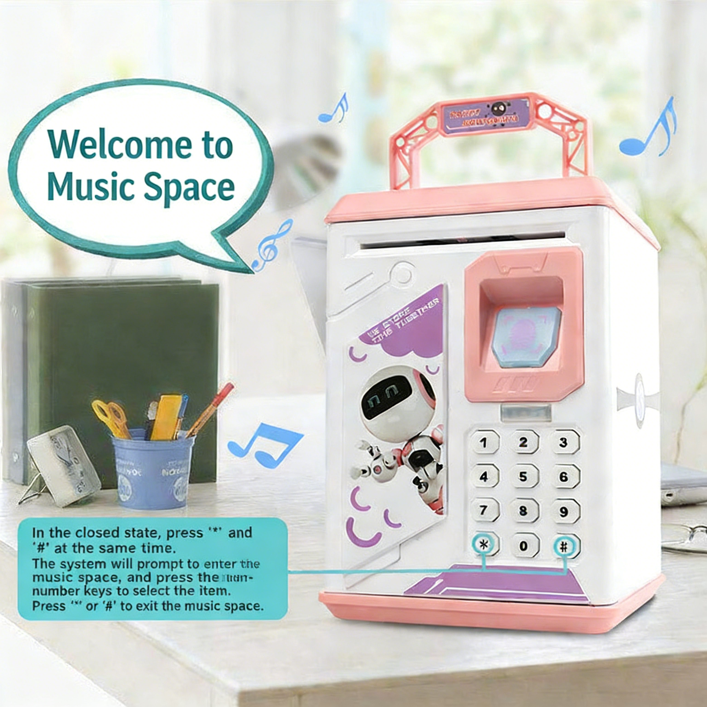 Cartoon children's piggy bank