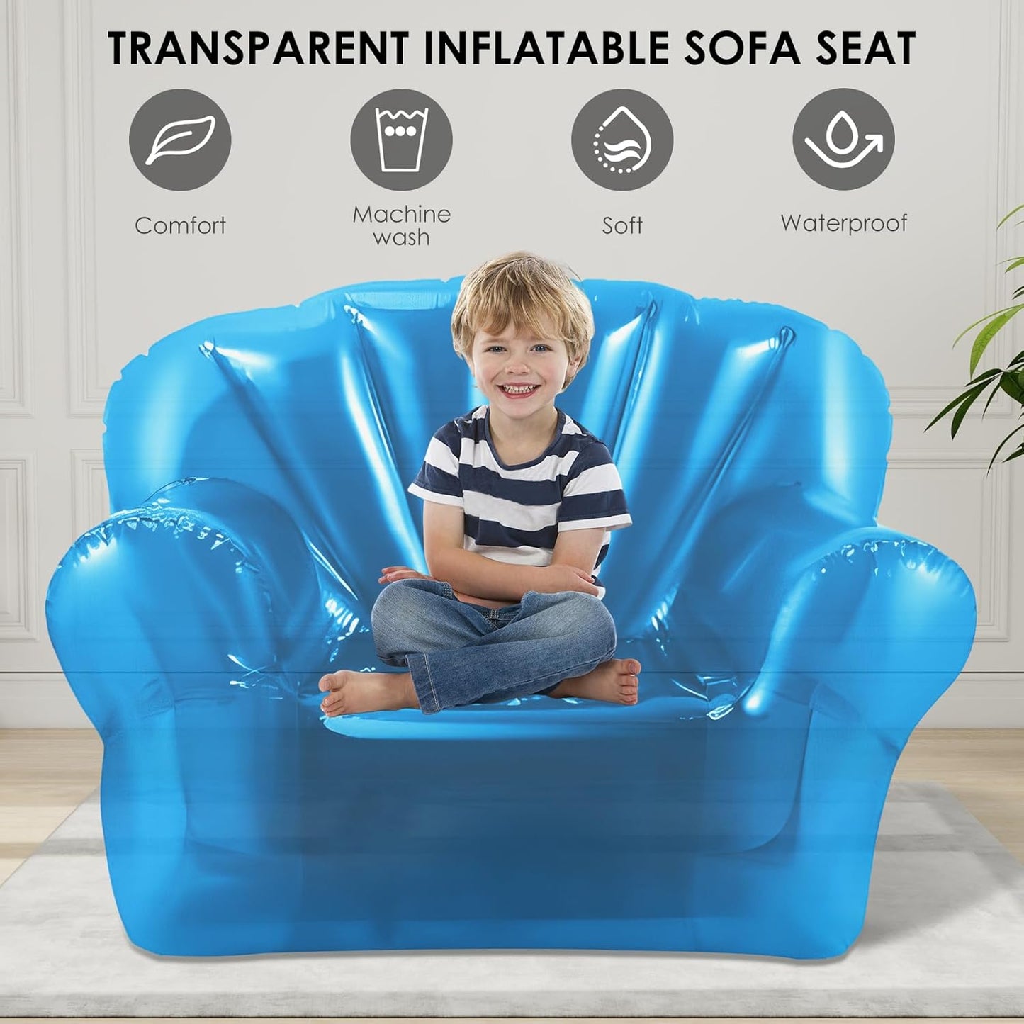 PVC transparent inflatable lazy sofa