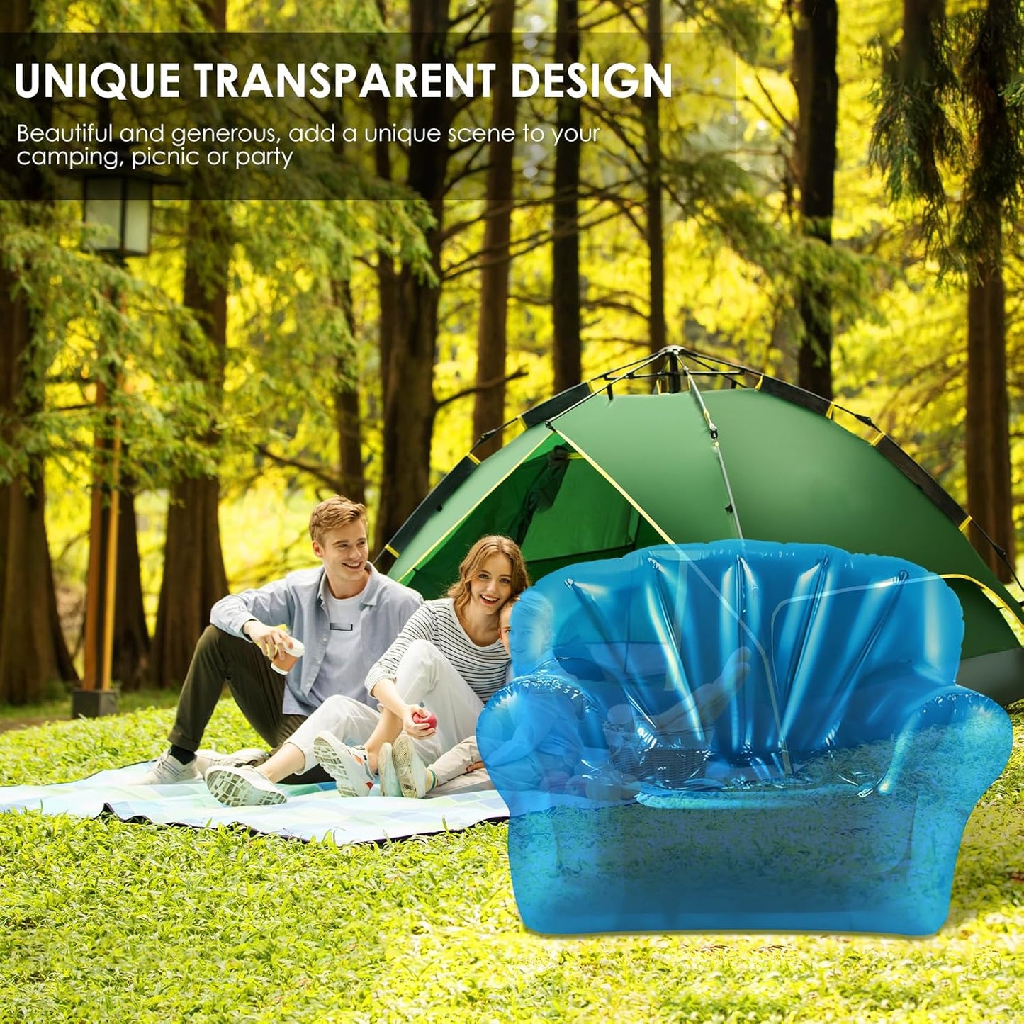 PVC transparent inflatable lazy sofa