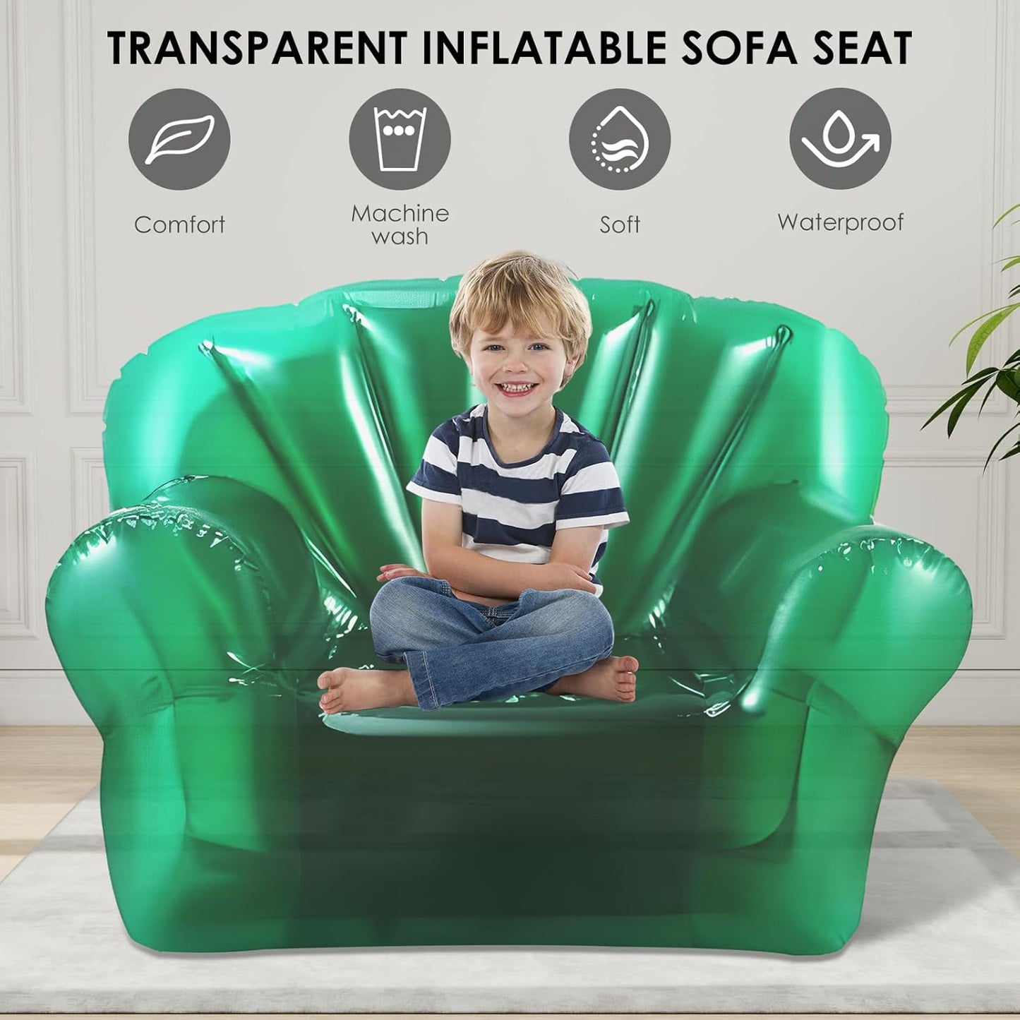 PVC transparent inflatable lazy sofa