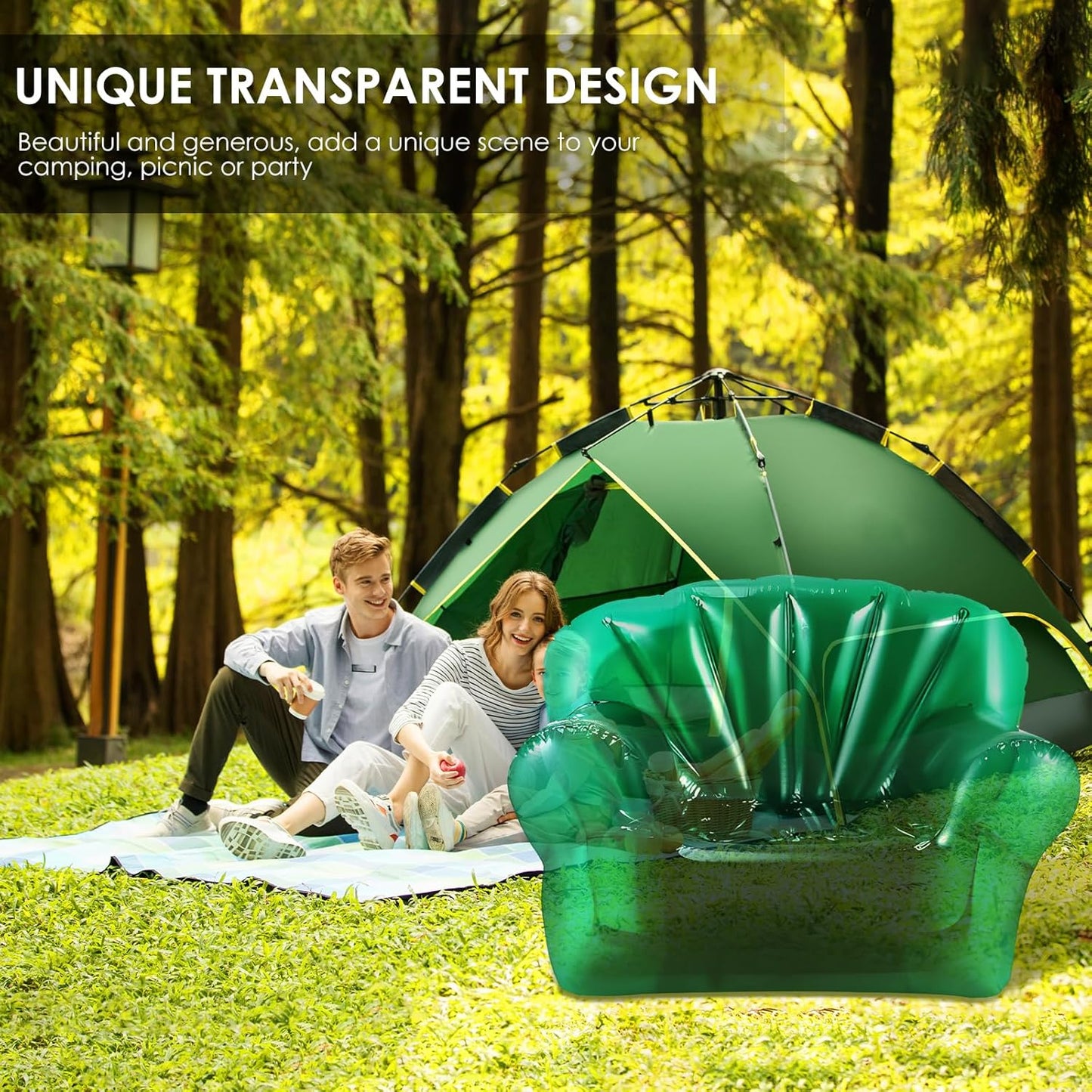 PVC transparent inflatable lazy sofa