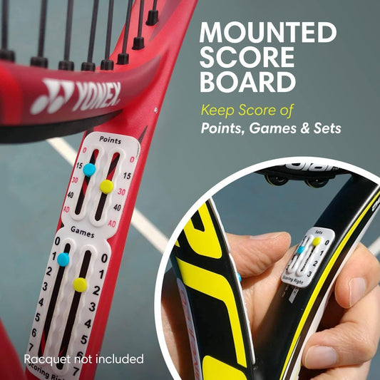 Portable tennis racket scorer
