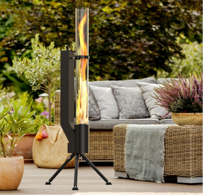 Vertical wood-burning rocket stove