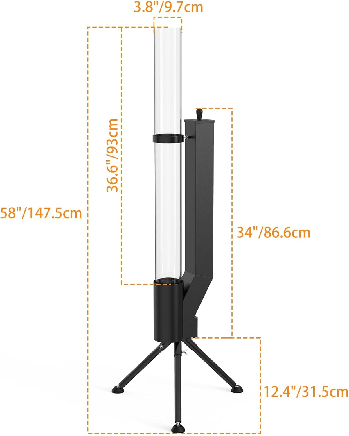 Vertical wood-burning rocket stove