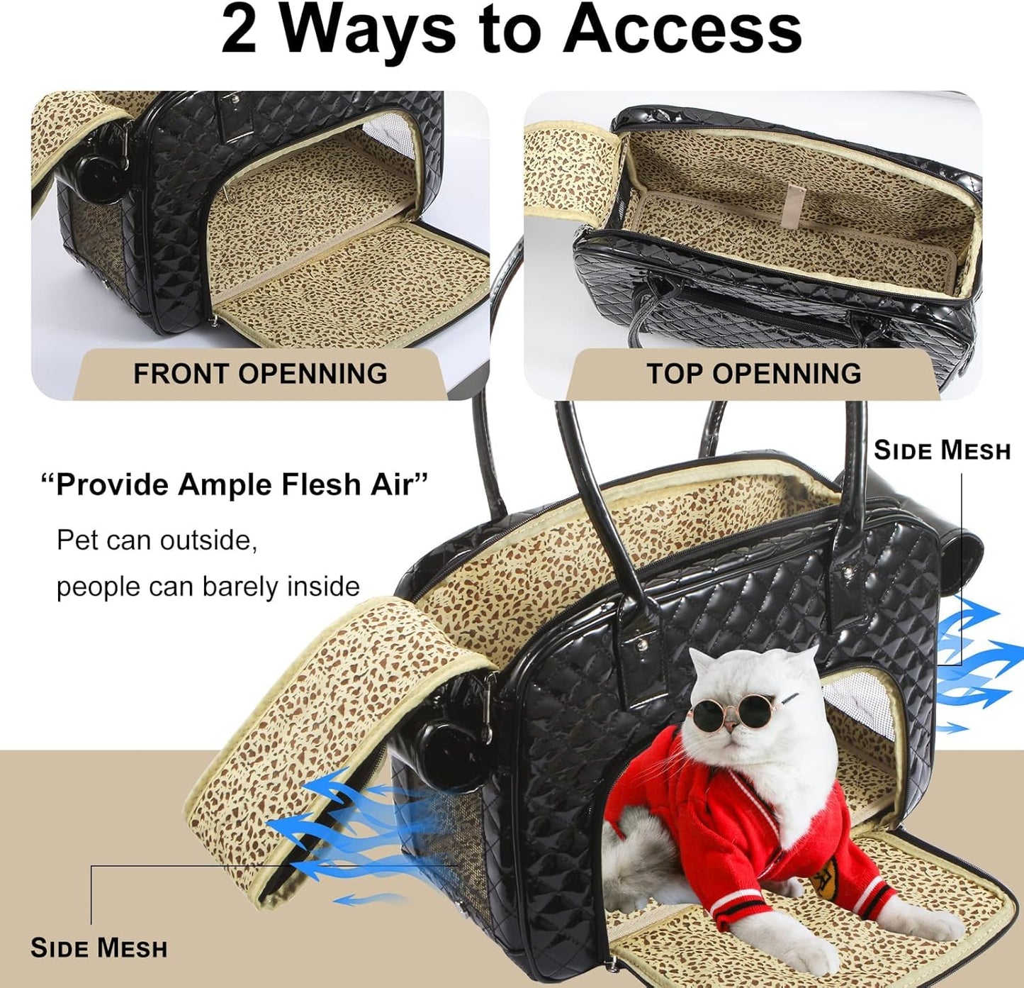 Portable and breathable foldable pet bag