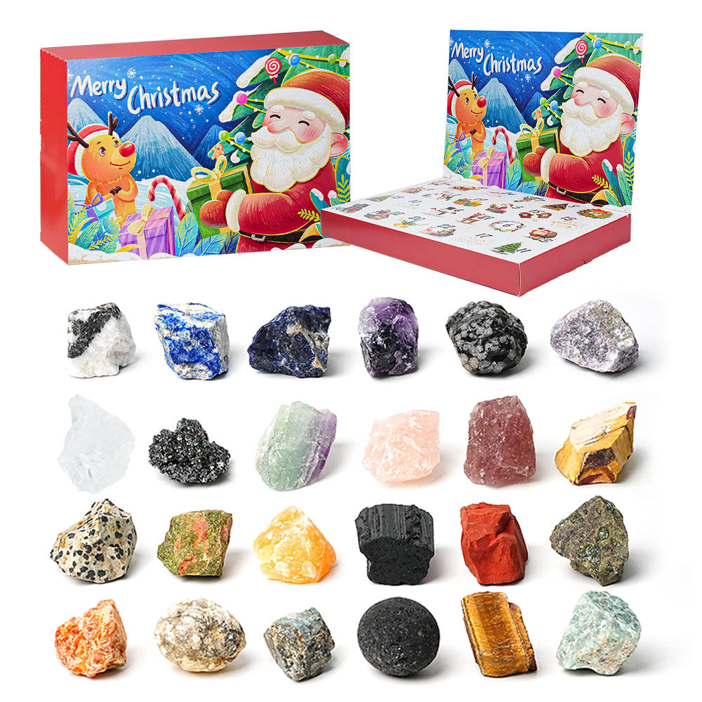 24-day countdown Christmas crystal ore blind box calendar gift box