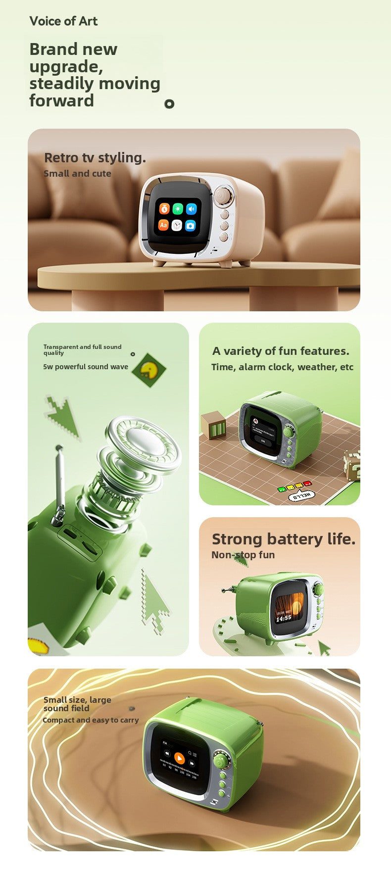 Small TV Smart Bluetooth Speaker