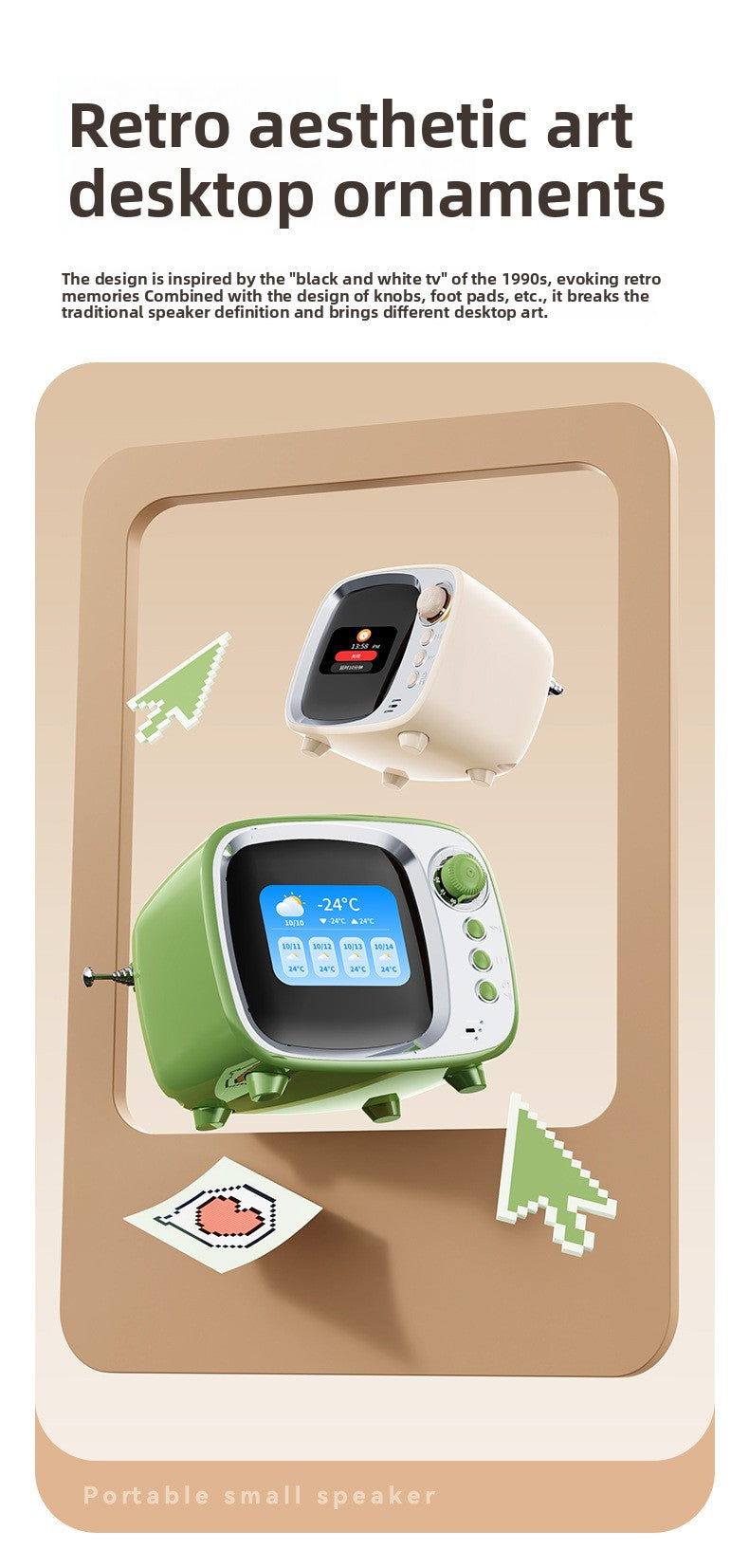 Small TV Smart Bluetooth Speaker