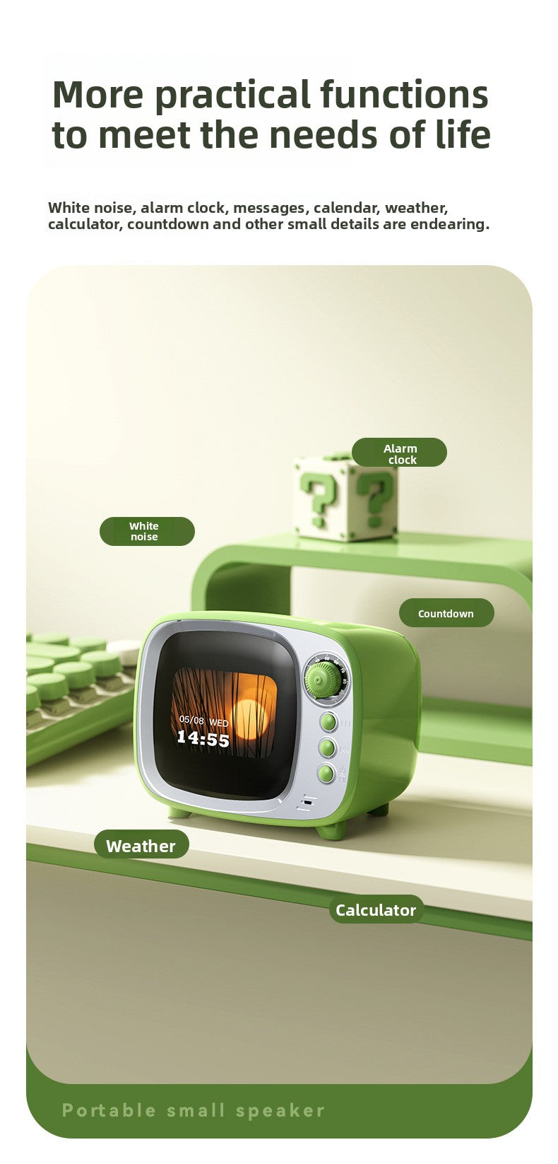 Small TV Smart Bluetooth Speaker