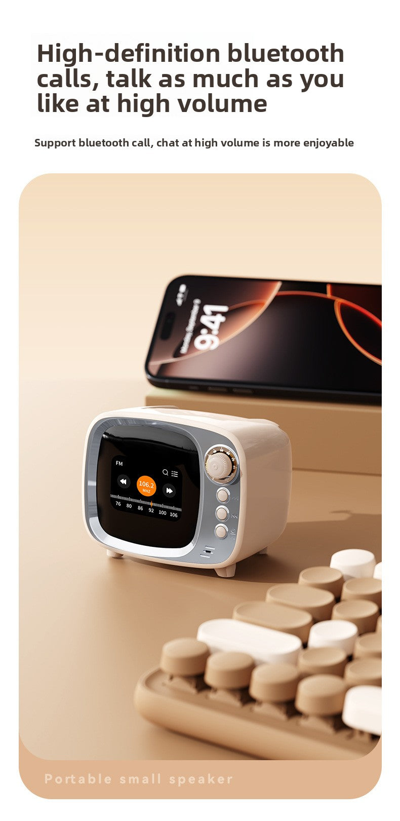 Small TV Smart Bluetooth Speaker