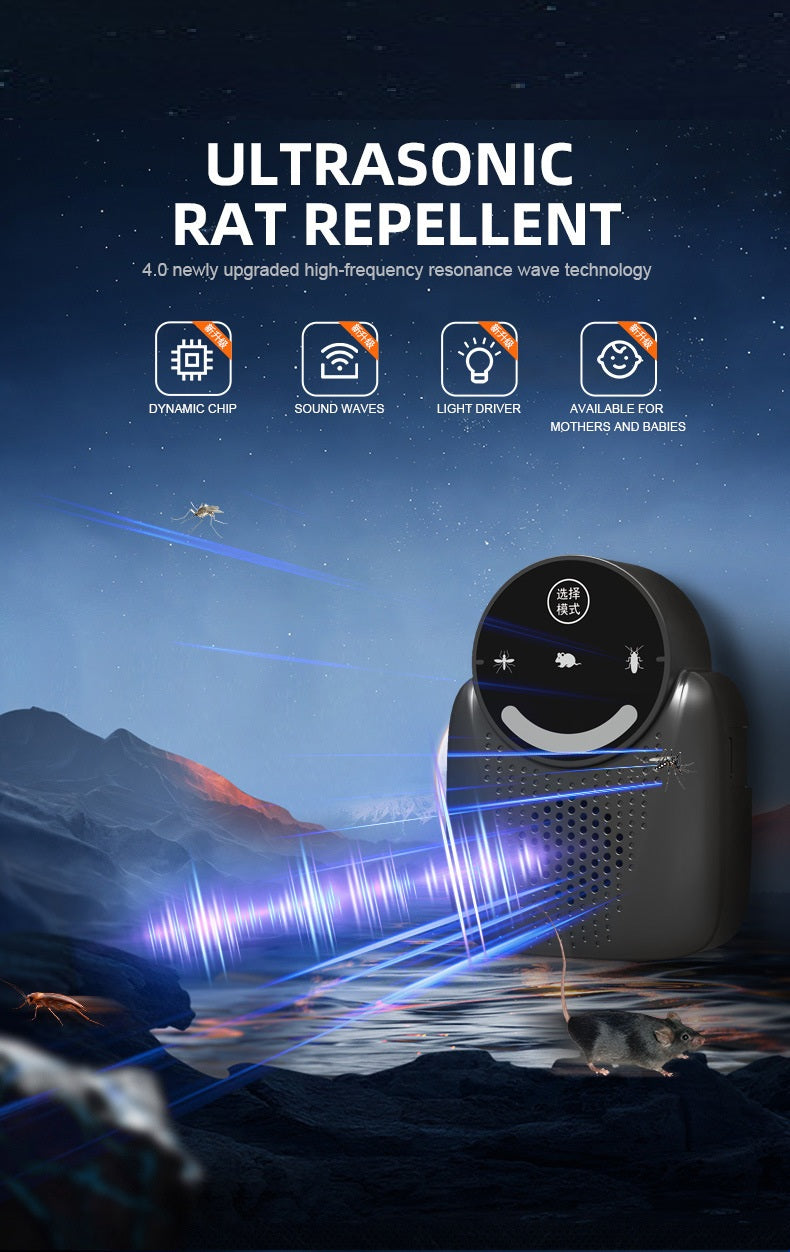 USB Smart Variable Frequency Ultrasonic Rodent and Insect Repellent