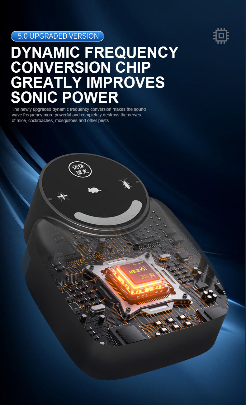 USB Smart Variable Frequency Ultrasonic Rodent and Insect Repellent