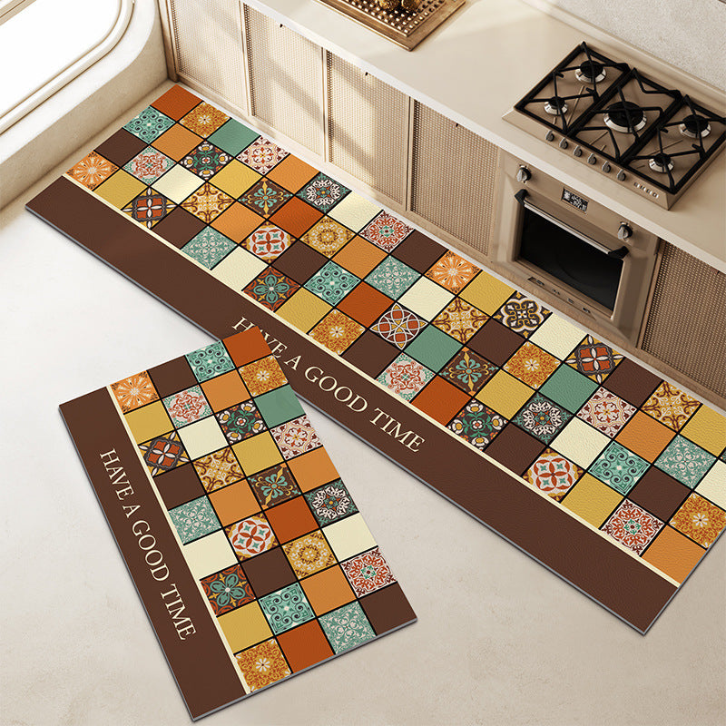 Retro-Style Diatomaceous Earth Kitchen Mat