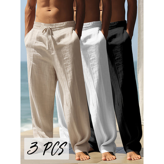 # Men's High-Waisted Wide-Leg Casual Trousers
