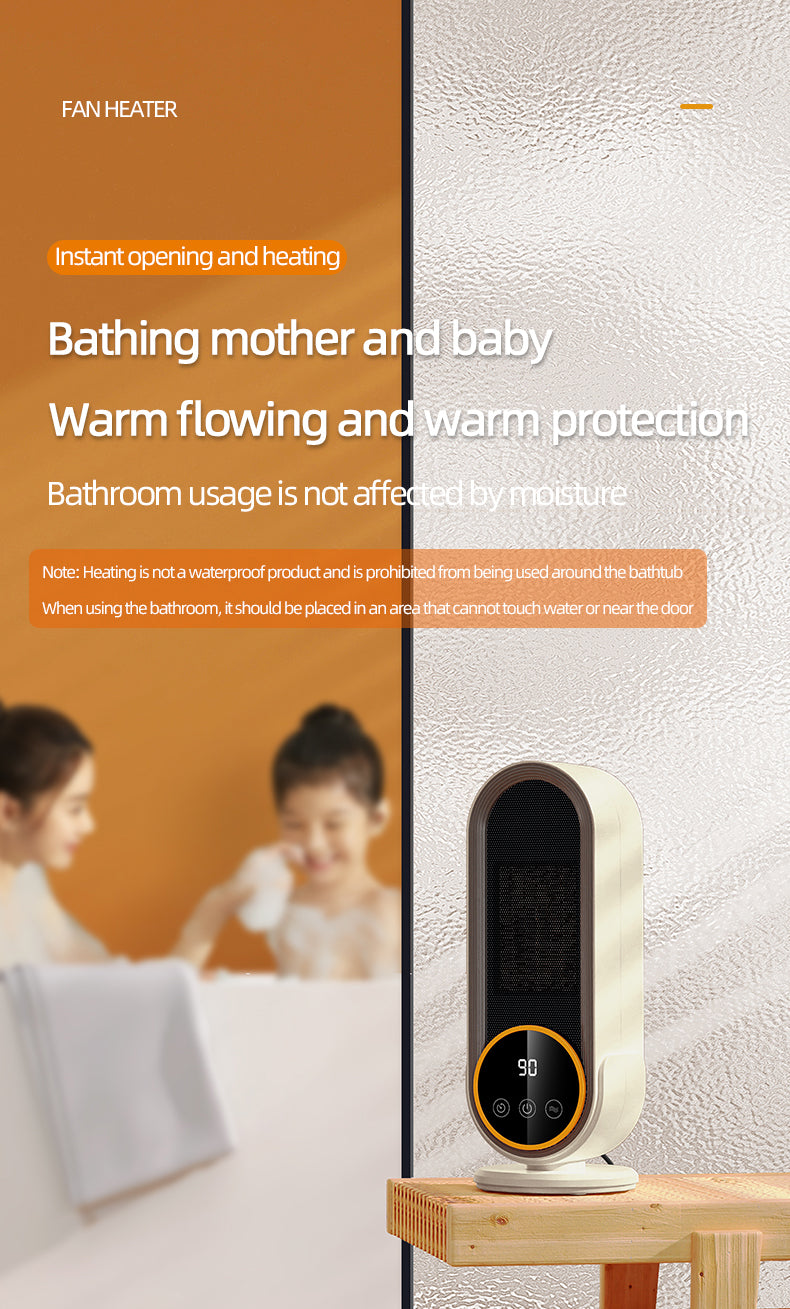 **High-Power 1200W Smart PTC Ceramic Heater (UK Plug)**