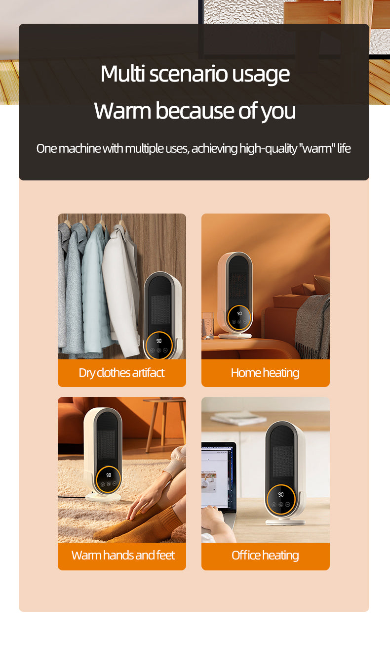 **High-Power 1200W Smart PTC Ceramic Heater (UK Plug)**