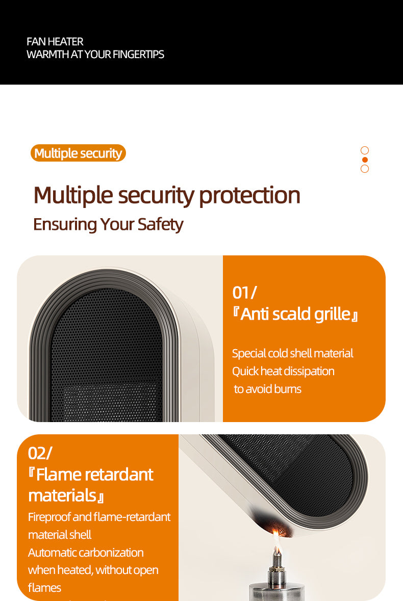 **High-Power 1200W Smart PTC Ceramic Heater (UK Plug)**