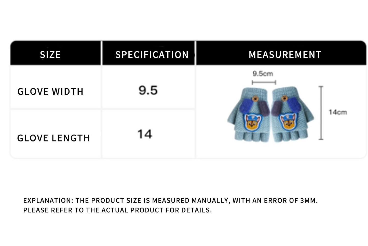 **Children's Flap-Fingerless Warm Gloves**