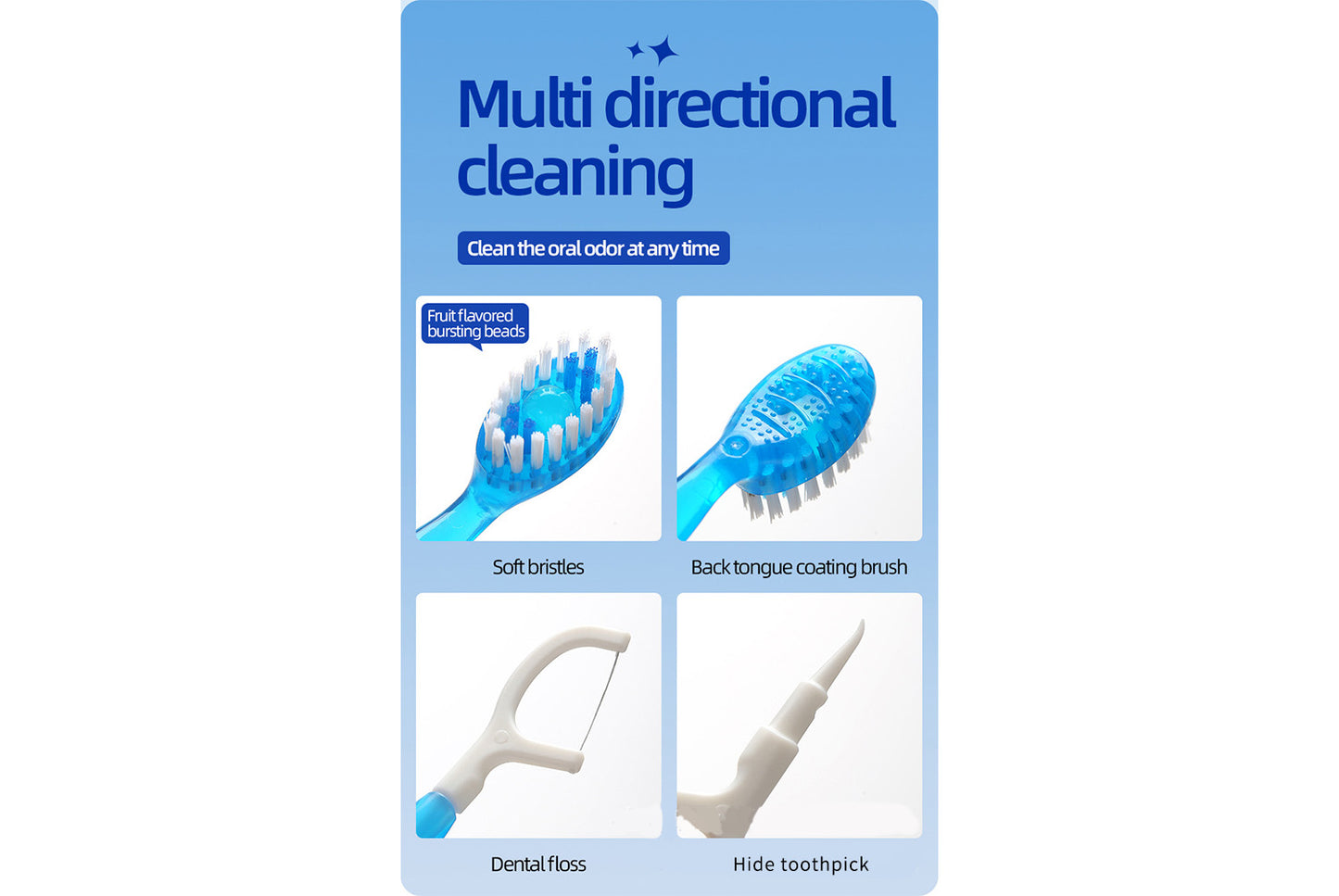 Blasting bead toothbrush portable set